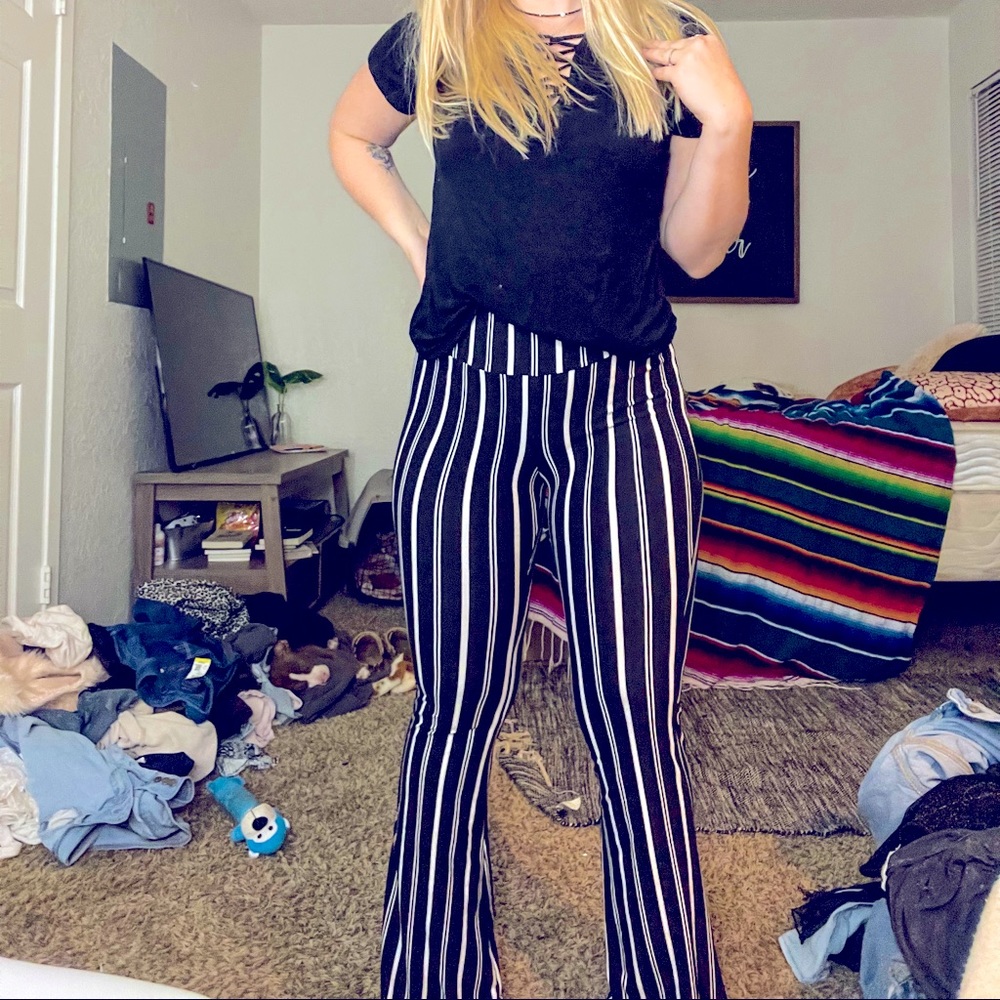 Striped Flare Leggings
